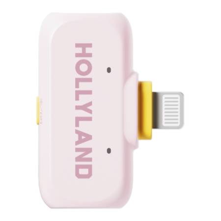Hollyland LARK A1 Combo (Cloud Pink, USB-C + Lightning) - zestaw mikrofonów bezprzewodowych z etui - odbiornik